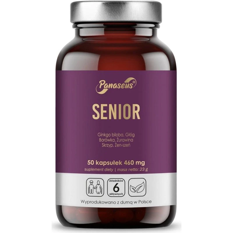 Panaseus Senior suplement diety, 50 kapsułek