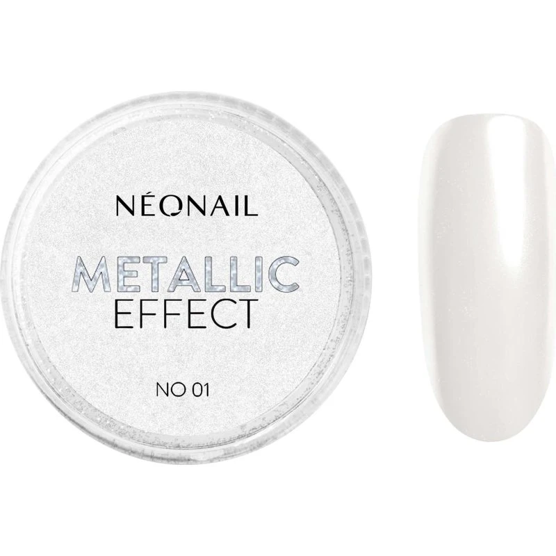 NEONAIL Metallic Effect Powder 01 - Biały pyłek metaliczny