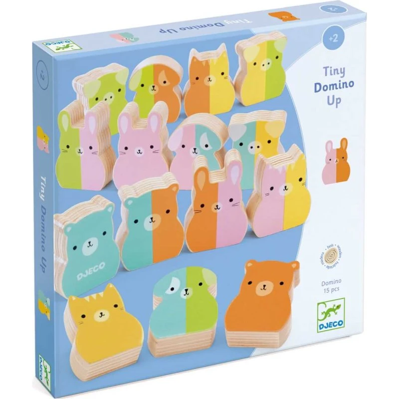 Djeco Drewniane Domino Tiny-up +2 lata