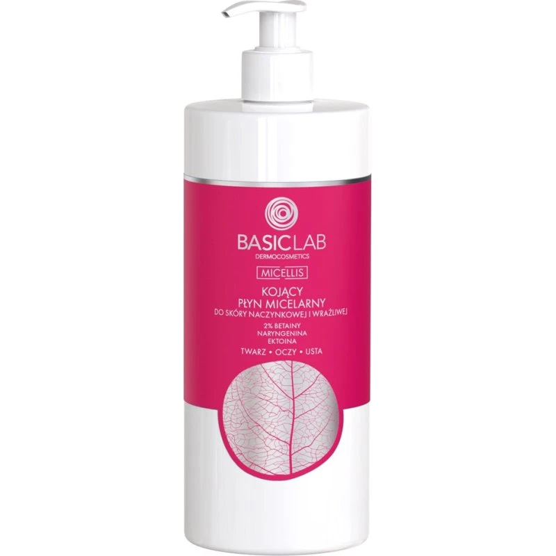 BasicLab Micellis kojący płyn micelarny 500ml do skóry wrażliwej