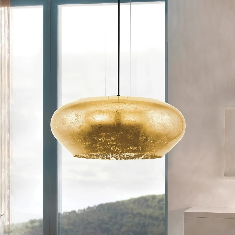 EGLO Stars of Light Priorat – Żyrandol ze złotym szkłem