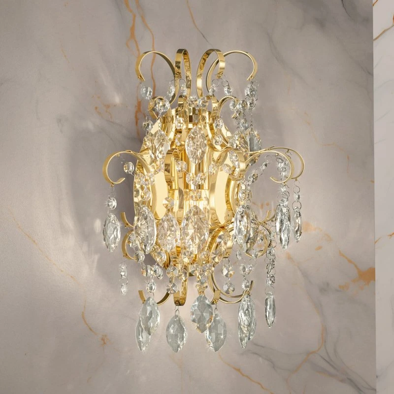 Kinkiet Stars of Light Fenoullet, mosiądz, 37 cm