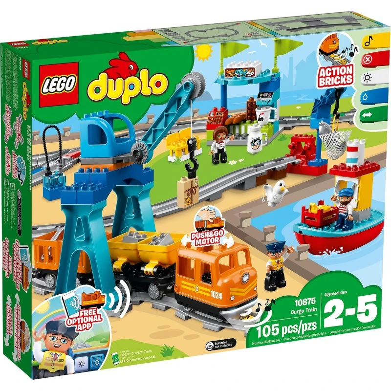 LEGO DUPLO 10875 Pociąg towarowy z funkcją ręcznego startu