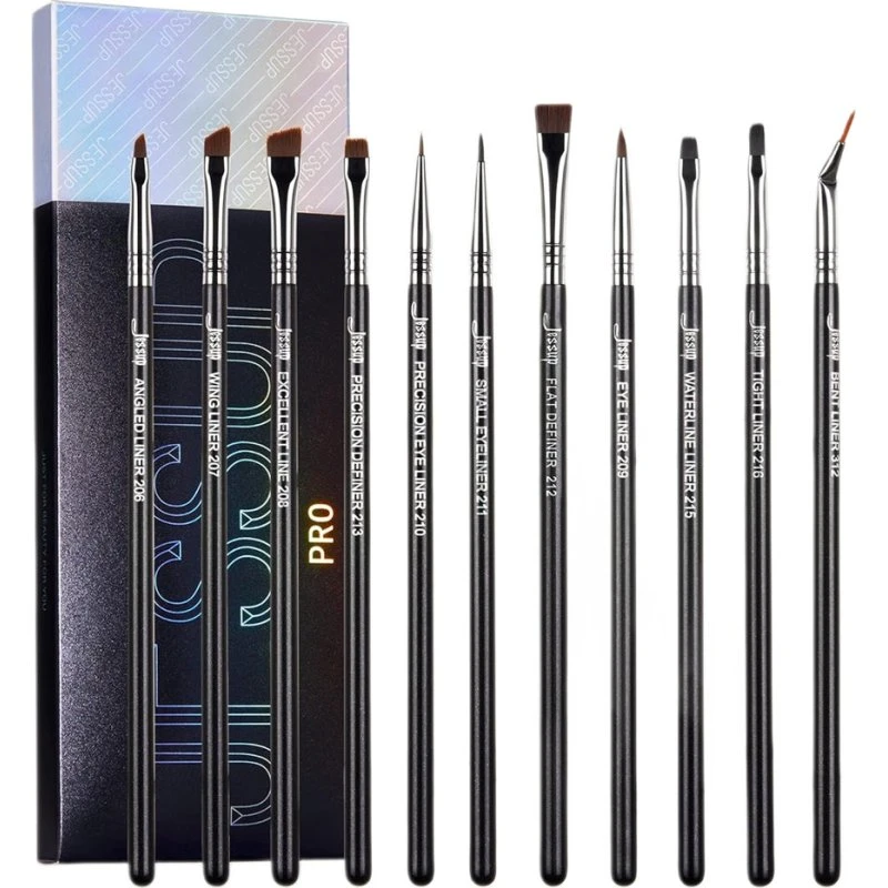 JESSUP Pro Makeup Eyeliner Brush T324 - Zestaw 11 pędzli do oczu