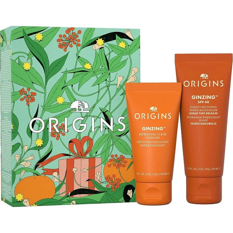 Origins GinZing Protect And Glow: Peeling 30ml + Krem SPF40 50ml