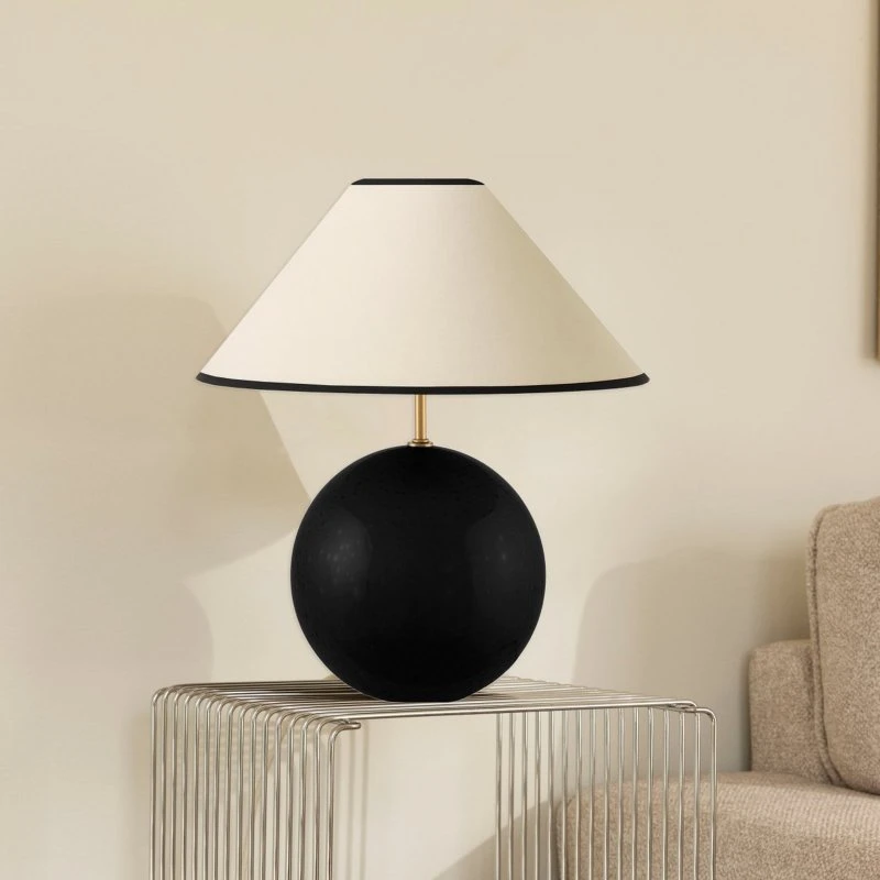 Globen Lighting IRIS - Lampa stołowa beżowo-czarna, 39 cm