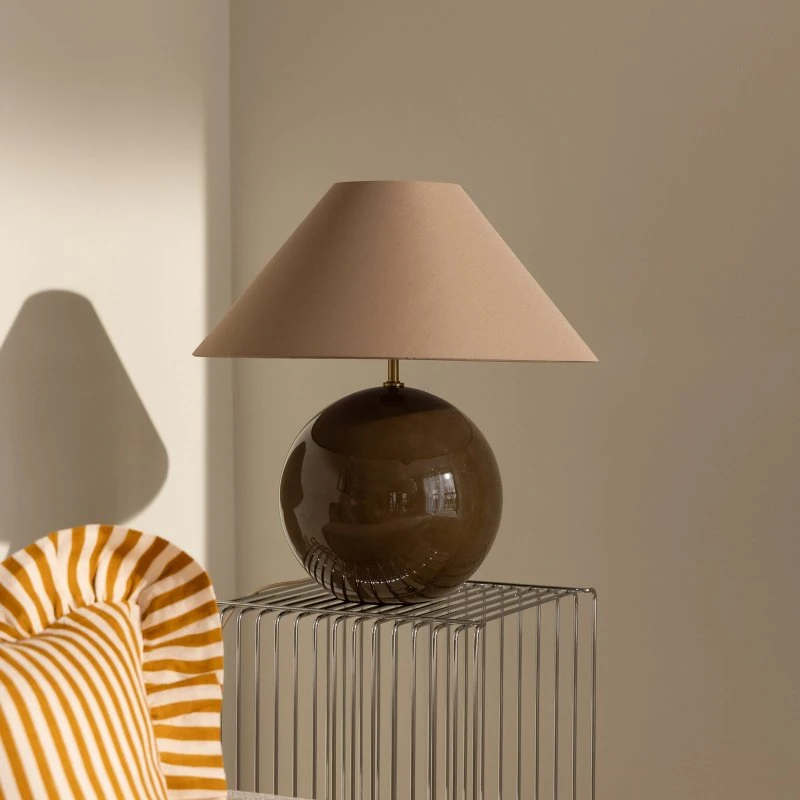 Globen Lighting IRIS Lampa stołowa, brązowa, 45 cm