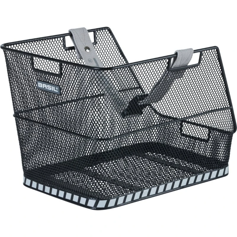 Basil Class kosz na tylny bagażnik stalowy czarny 31L