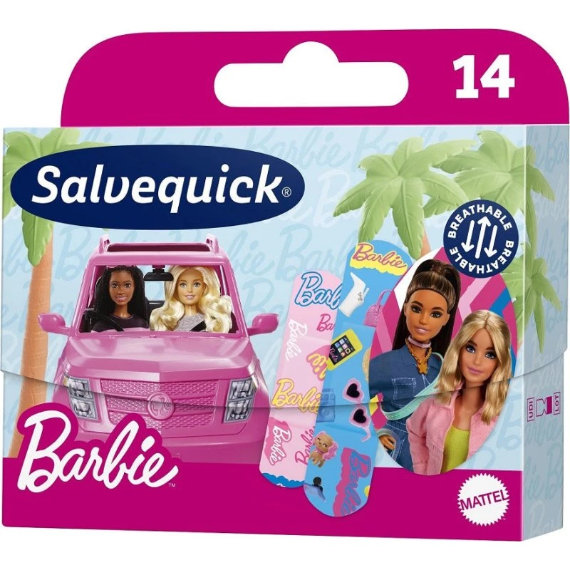 Salvequick Barbie plastry dla dzieci, 14 sztuk