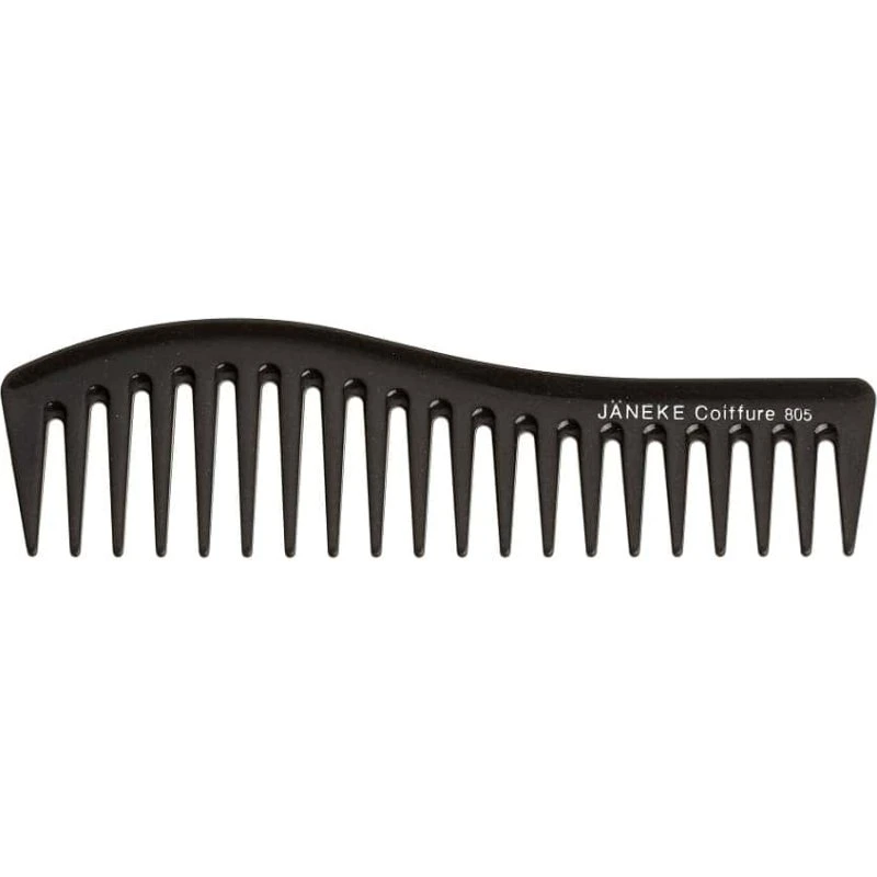 Janeke Wavy Comb grzebień do stylizacji włosów, czarny