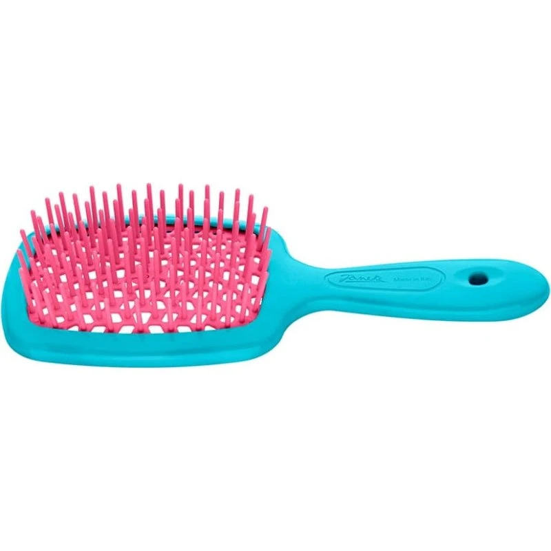 Janeke Small Superbrush - Mała szczotka do włosów, Różowo-Niebieska