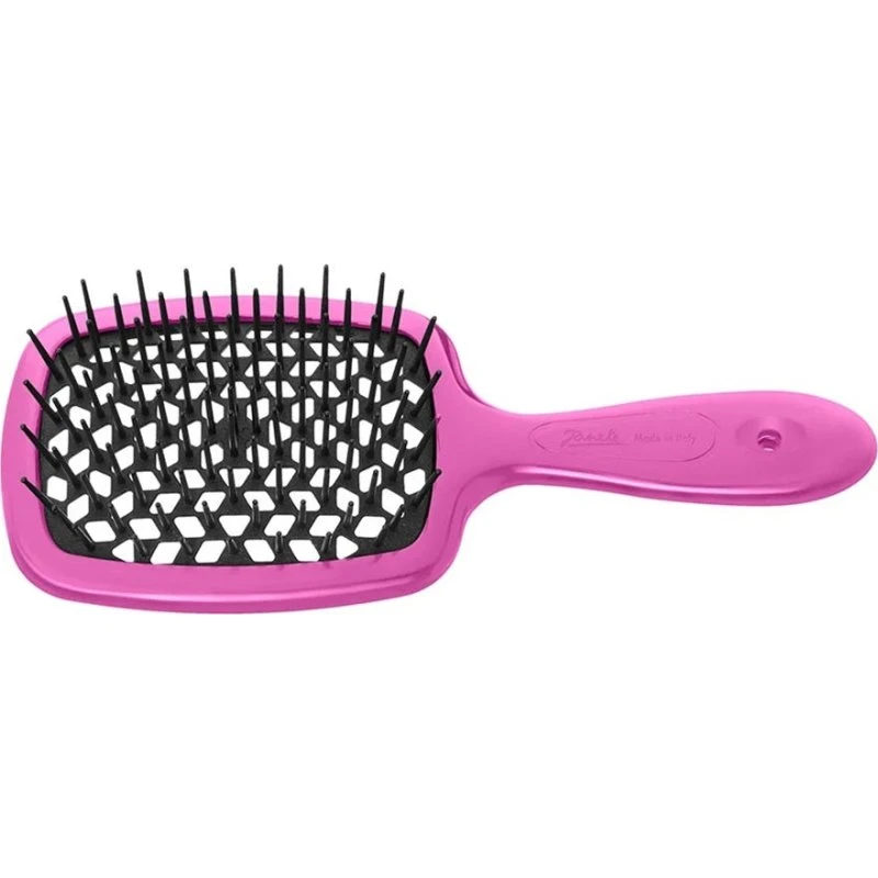 Janeke Small Superbrush mała szczotka do włosów Fuksjowo-Czarna