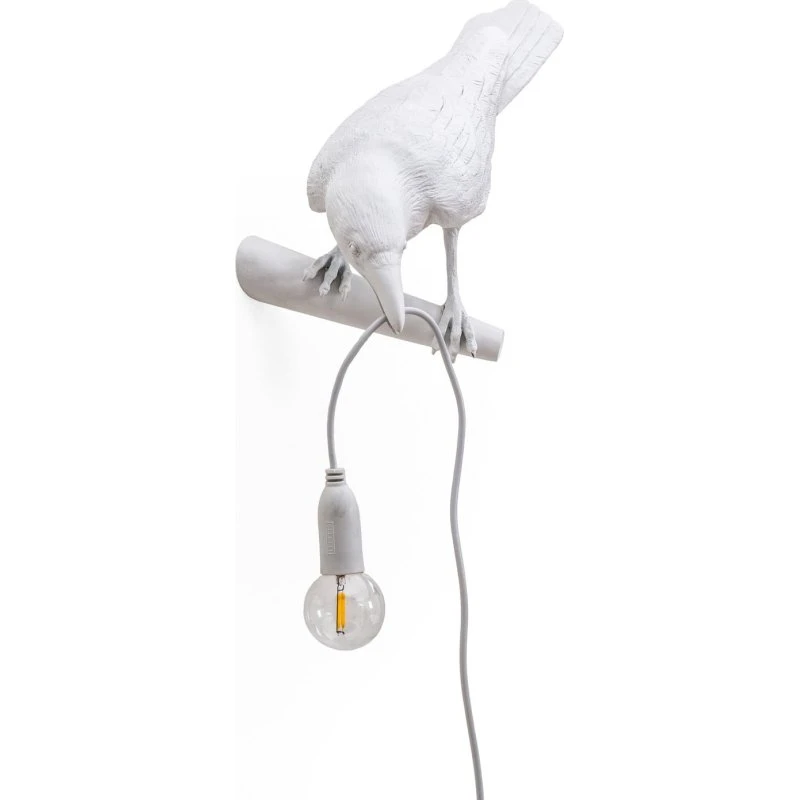 Seletti Bird Lamp Looking Left - Lampa Ścienna Biała