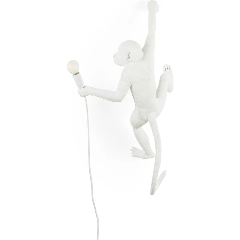 Seletti Monkey Lamp Wall Right - Biała Lampa Ścienna