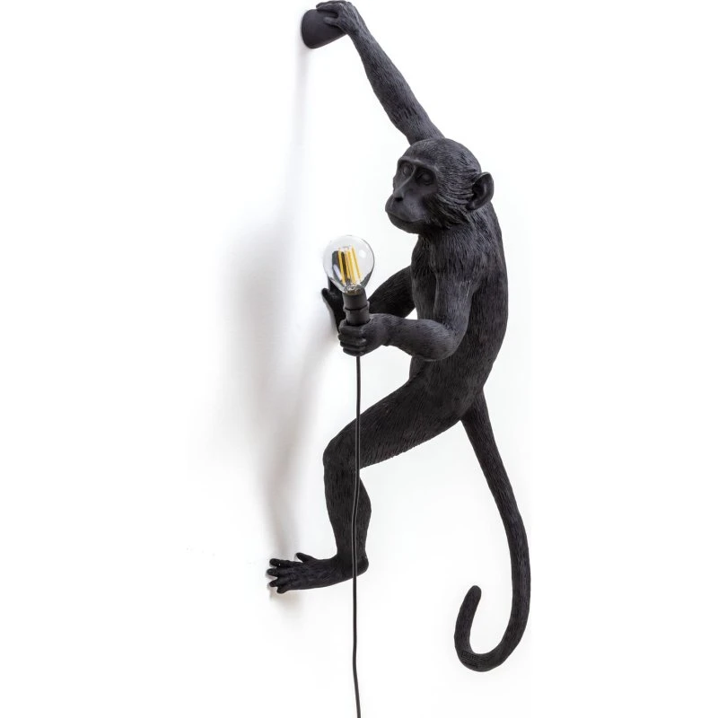 Seletti Monkey Lamp Hanging Czarna - Lampa Ścienna Zewnętrzna