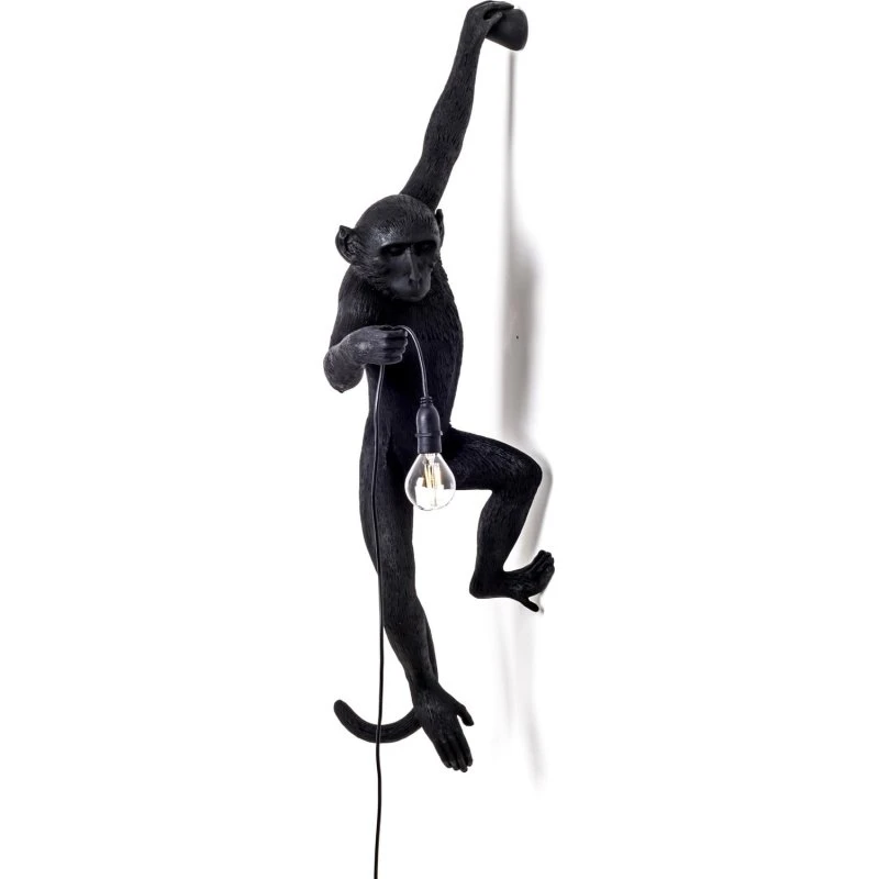 Seletti Monkey Lamp Zewnętrzna Czarna - Kinkiet Ścienny