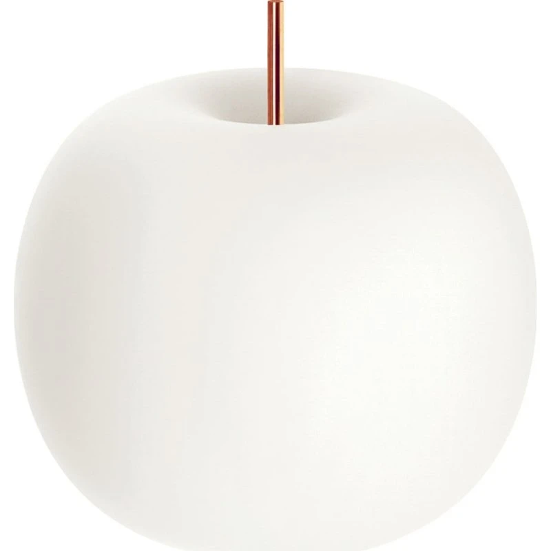 KDLN Lampa stołowa Kushi, miedź/biały, Ø 33 cm, szkło