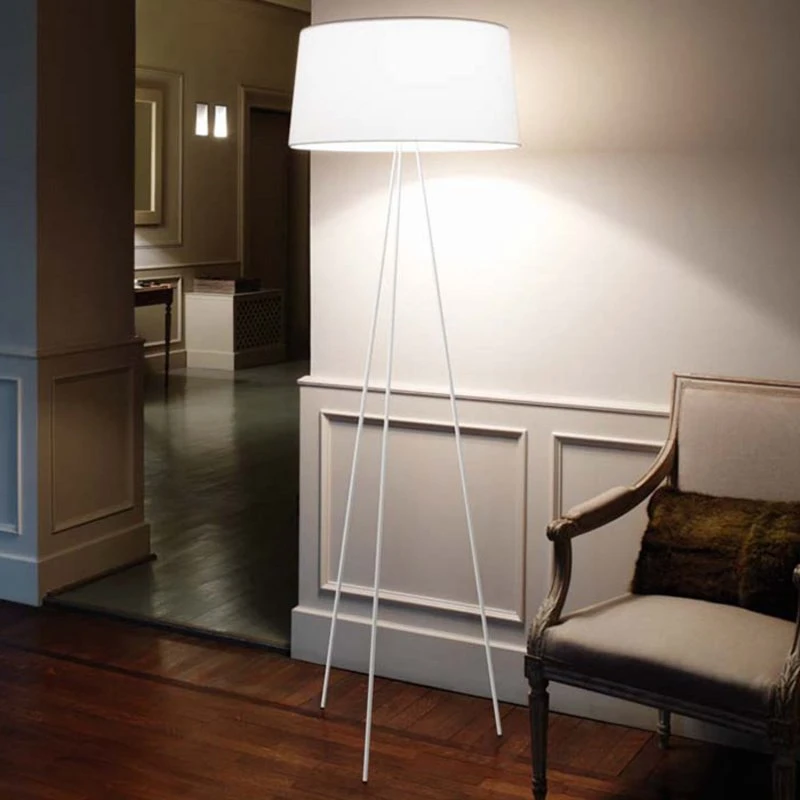 KDLN Lampa stojąca Tripod, biała, 175 cm, ściemnialna