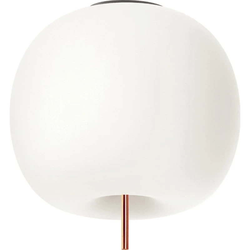 kdln Lampa sufitowa Kushi miedziany/biały, Ø 33 cm, szkło