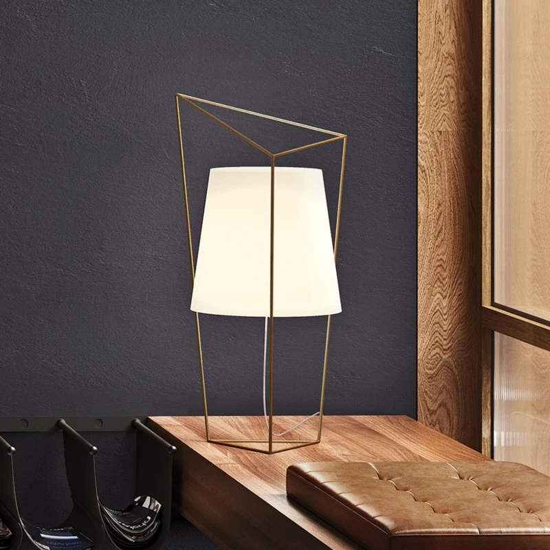 KDLN Lampa stołowa Tatu, czarna, szkło, 69 cm
