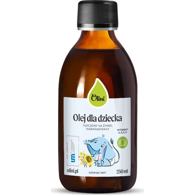 Olini Olej dla dziecka 250ml, wzbogacony witaminami
