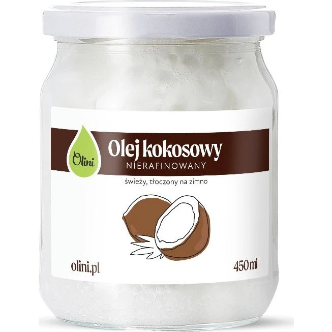 Olini Olej kokosowy nierafinowany tłoczony na zimno 450ml