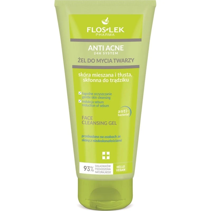 Floslek Anti Acne 24h System żel do mycia twarzy 200ml