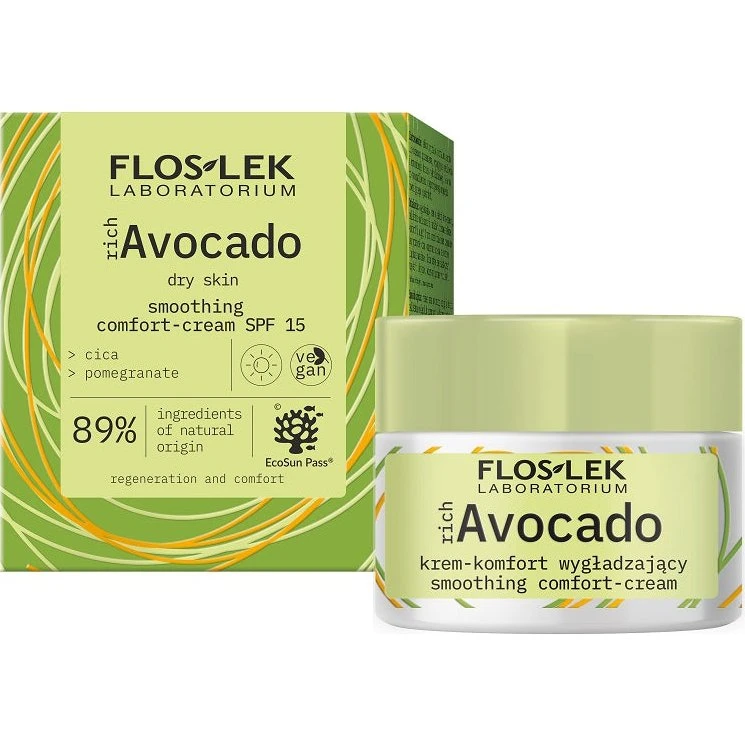 Floslek richAvocado krem-komfort wygładzający SPF15 50ml