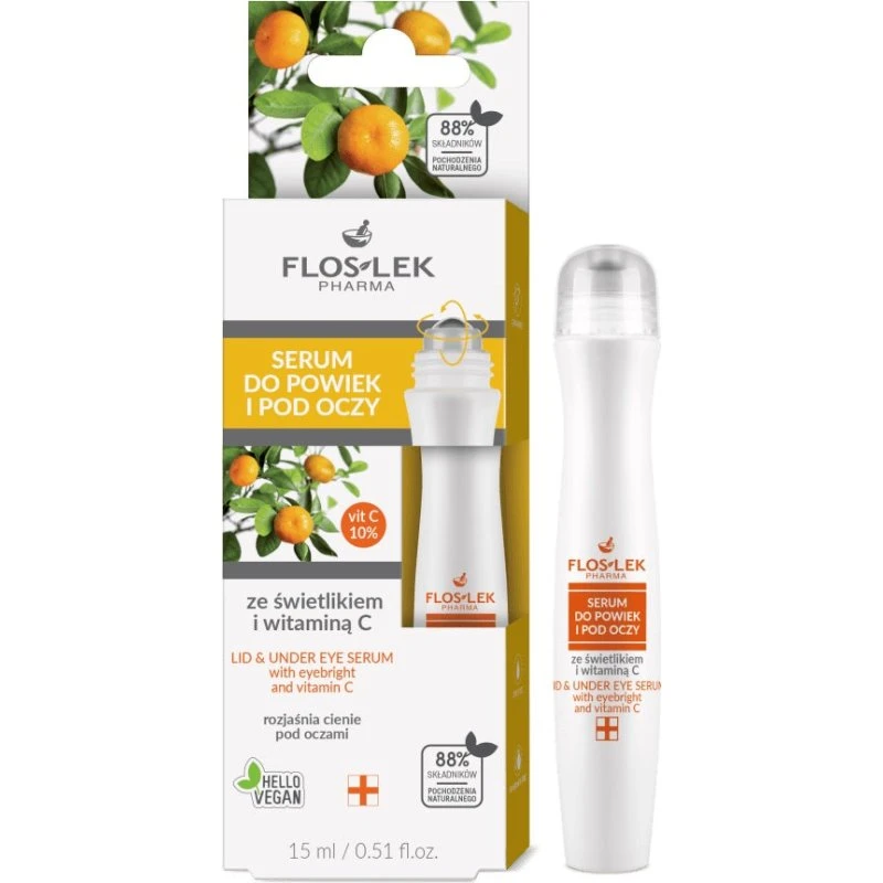 Floslek Serum do powiek i pod oczy ze świetlikiem i witaminą C 15ml