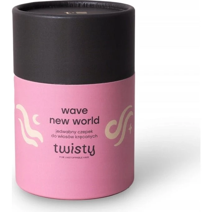 Twisty Wave New World jedwabny czepek do włosów kręconych