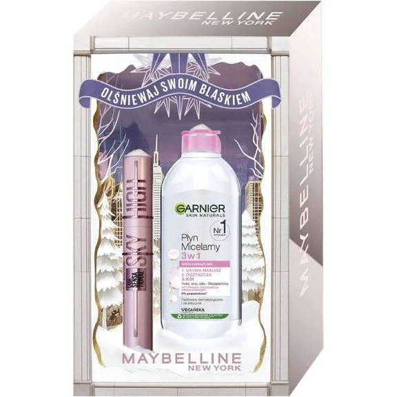 Maybelline Zestaw Lash Sensational Sky High + Garnier Płyn Micelarny