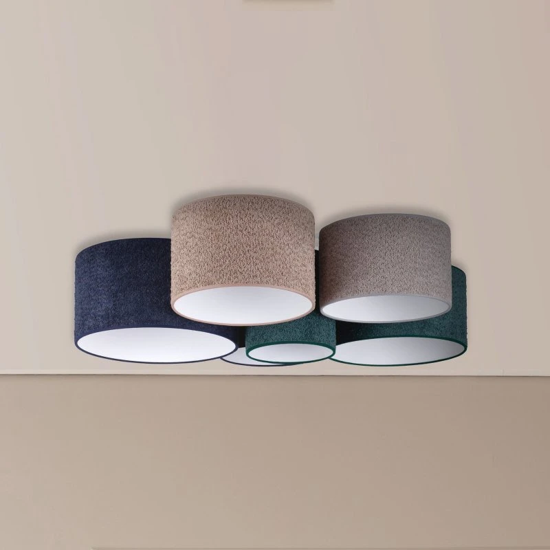 Euluna Lampa Sufitowa Boucle 6 Multi - Tkanina i Metal