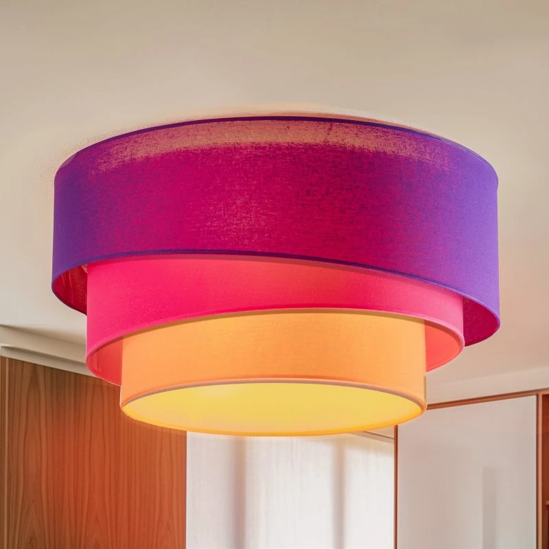 Euluna Trio Max Lampa Sufitowa Ø60cm Fioletowa/Różowa/Pomarańczowa