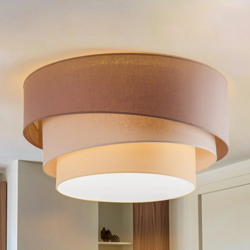 Euluna Trio Max Lampa Sufitowa Ø60cm, cappuccino/ecru/szary