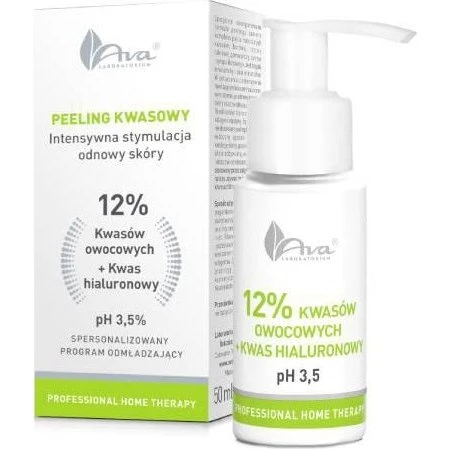 Ava Laboratorium Professional Home Therapy kwasy owocowe 12% + kwas hialuronowy 50ml