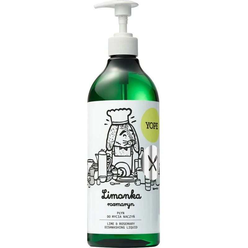Yope Naturalny płyn do mycia naczyń Limonka i Rozmaryn 750ml