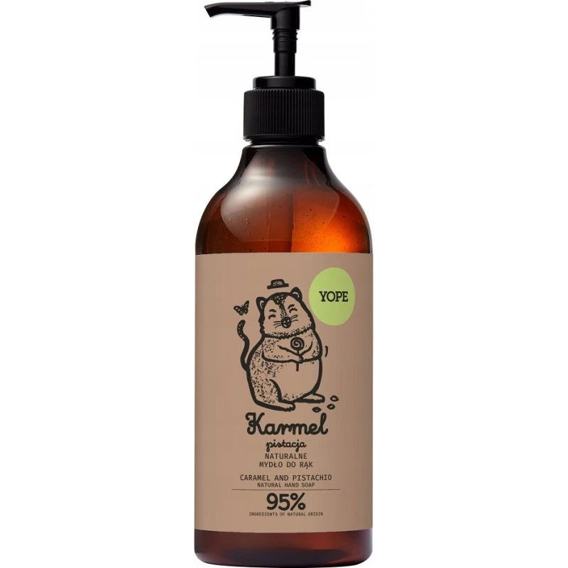 Yope Naturalne mydło do rąk Karmel & Pistacja 500ml