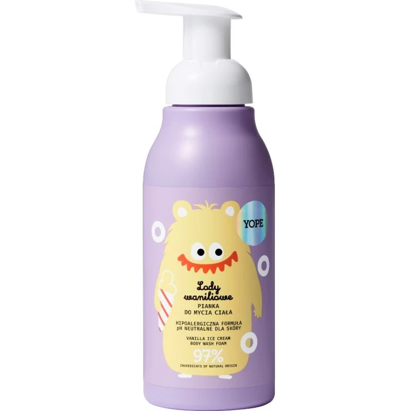 Yope Pianka do mycia ciała dla dzieci Lody Waniliowe 400ml