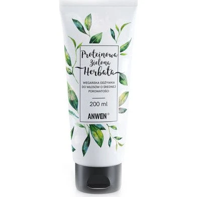 Anwen Odżywka Proteinowa Zielona Herbata dla włosów średnioporowatych 200ml