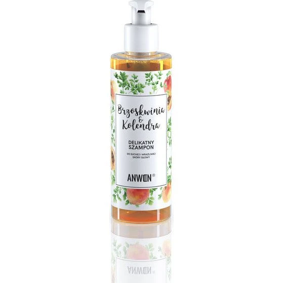 Anwen Szampon do suchej i wrażliwej skóry głowy Brzoskwinia & Kolendra 200ml