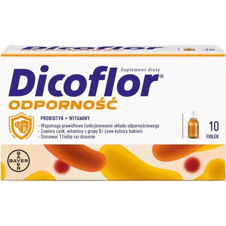 Dicoflor Odporność probiotyk suplement diety, 10 fiolek