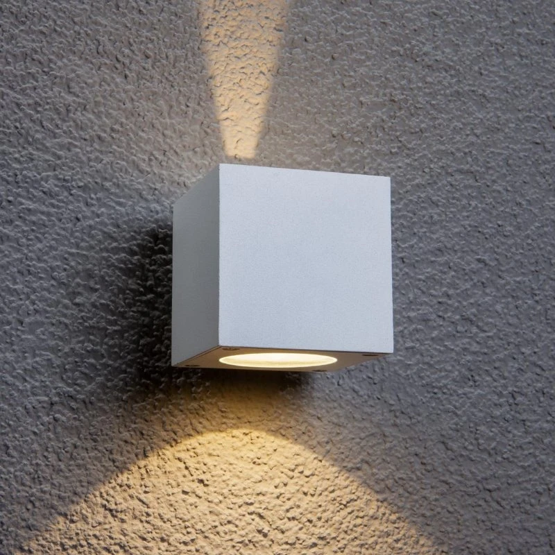 Lucande Jarno Kinkiet Zewnętrzny LED, Biały, Metal, 9cm