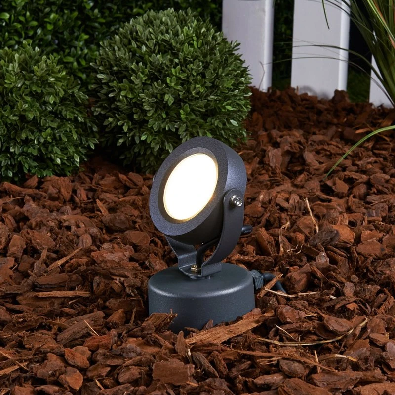 Lucande Reflektor LED Gavin 33 cm, antracyt, aluminium