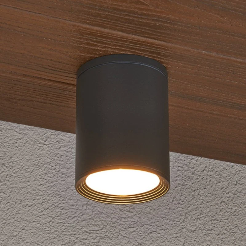 Lucande Minna Lampa Sufitowa Zewnętrzna Graphite 14cm IP54