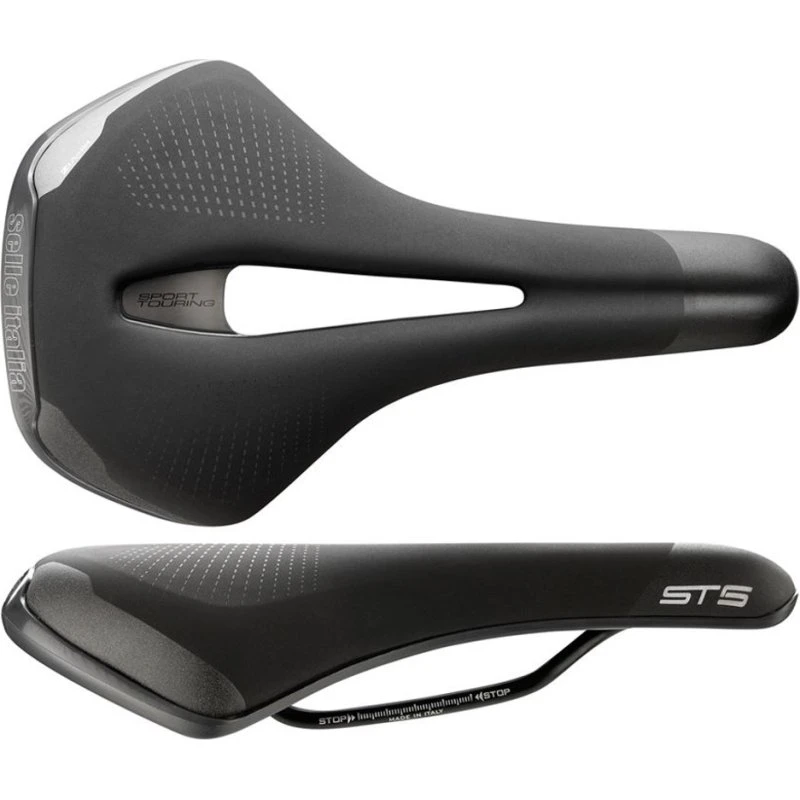 Selle Italia Sportouring ST5 Flow S (Fec Alloy Rail, Czarny, 396g)
