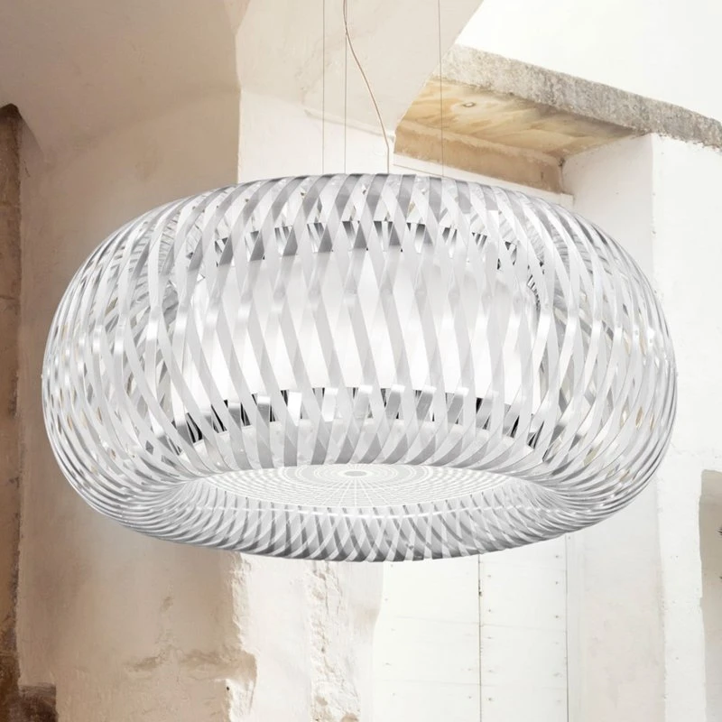 Slamp Kalatos Lampa Wisząca Prism – Przeźroczysta/Biała
