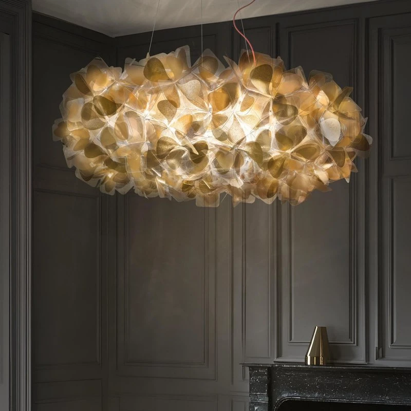 Slamp Clizia Mama Non Mama Żyrandol, Ø 78 cm, złoto/przezroczysty
