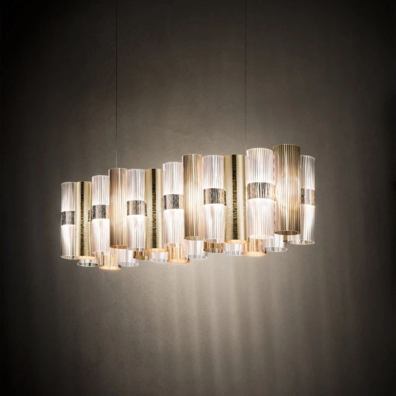 Slamp La Lollo Żyrandol LED Złoty 100 cm