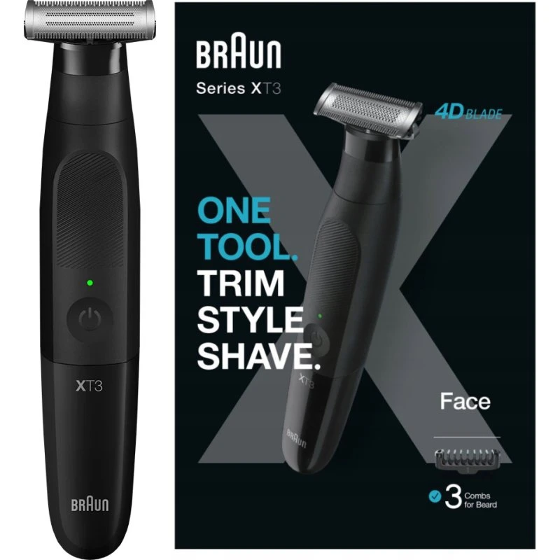 Braun XT3100 BLK/BLK Trymer Męski do Zarostu