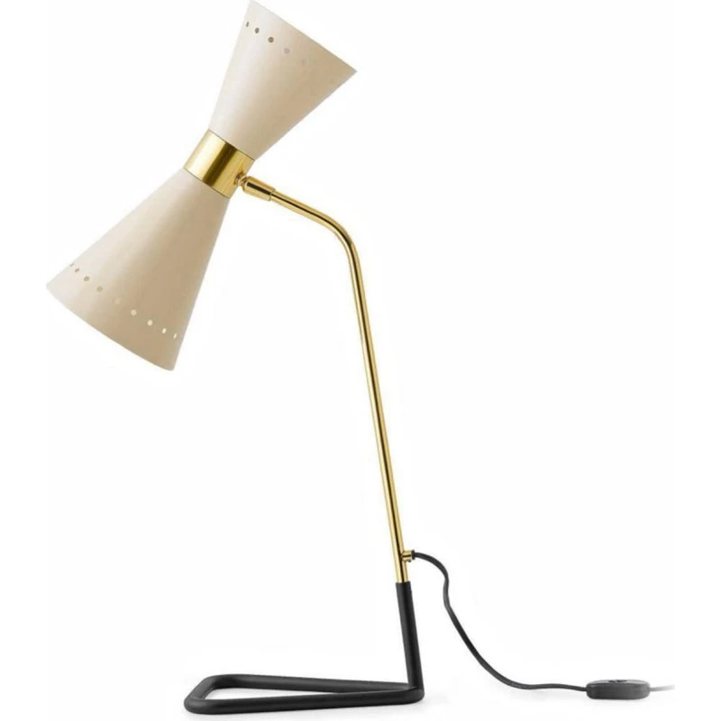 Stilnovo Megafono Lampa stołowa, kość słoniowa, 62 cm, metal